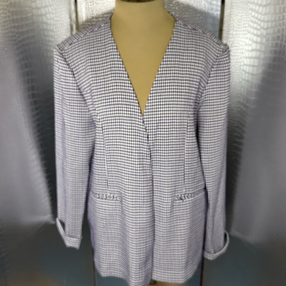 BCBG Classic Black and White Houndstooth Women's Jacket